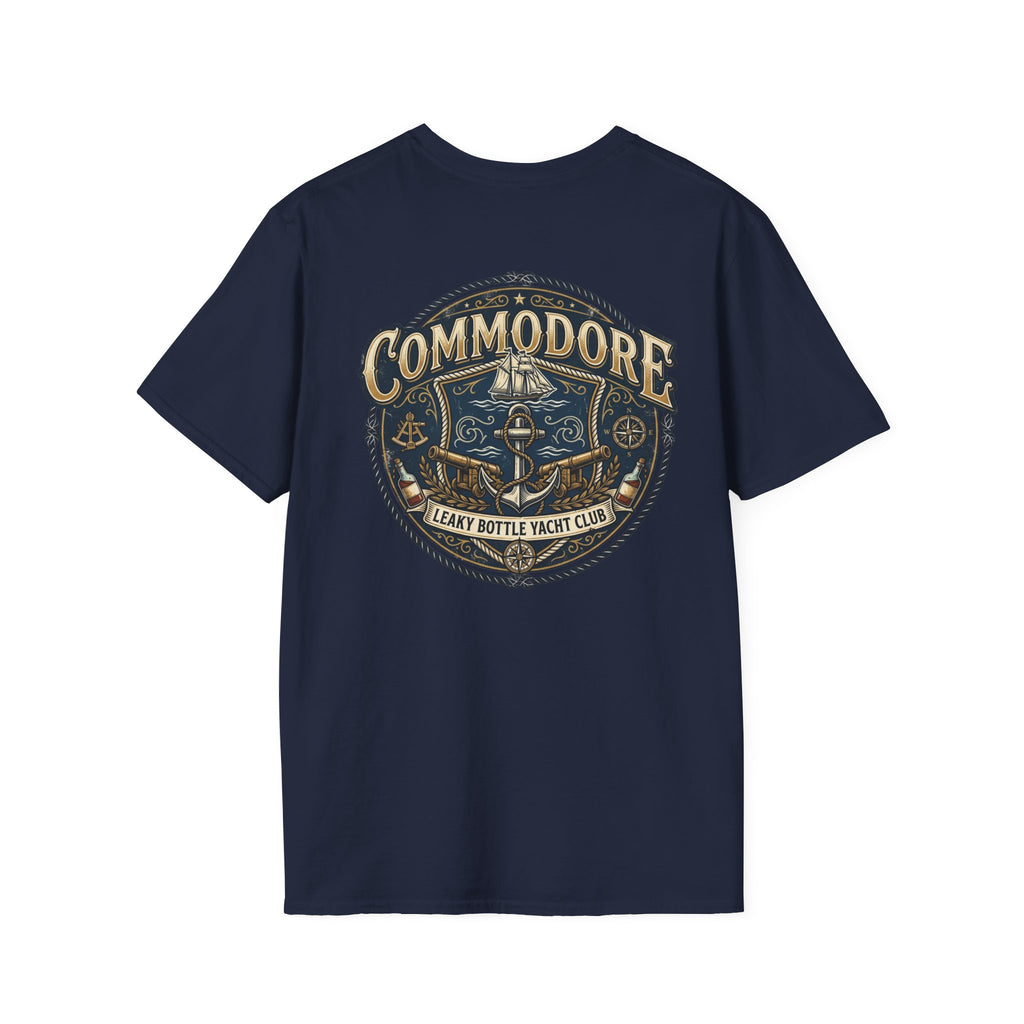 Commodore Yacht Club T-Shirt — Leaky Bottle Yacht Club Vintage Nautical Shirt