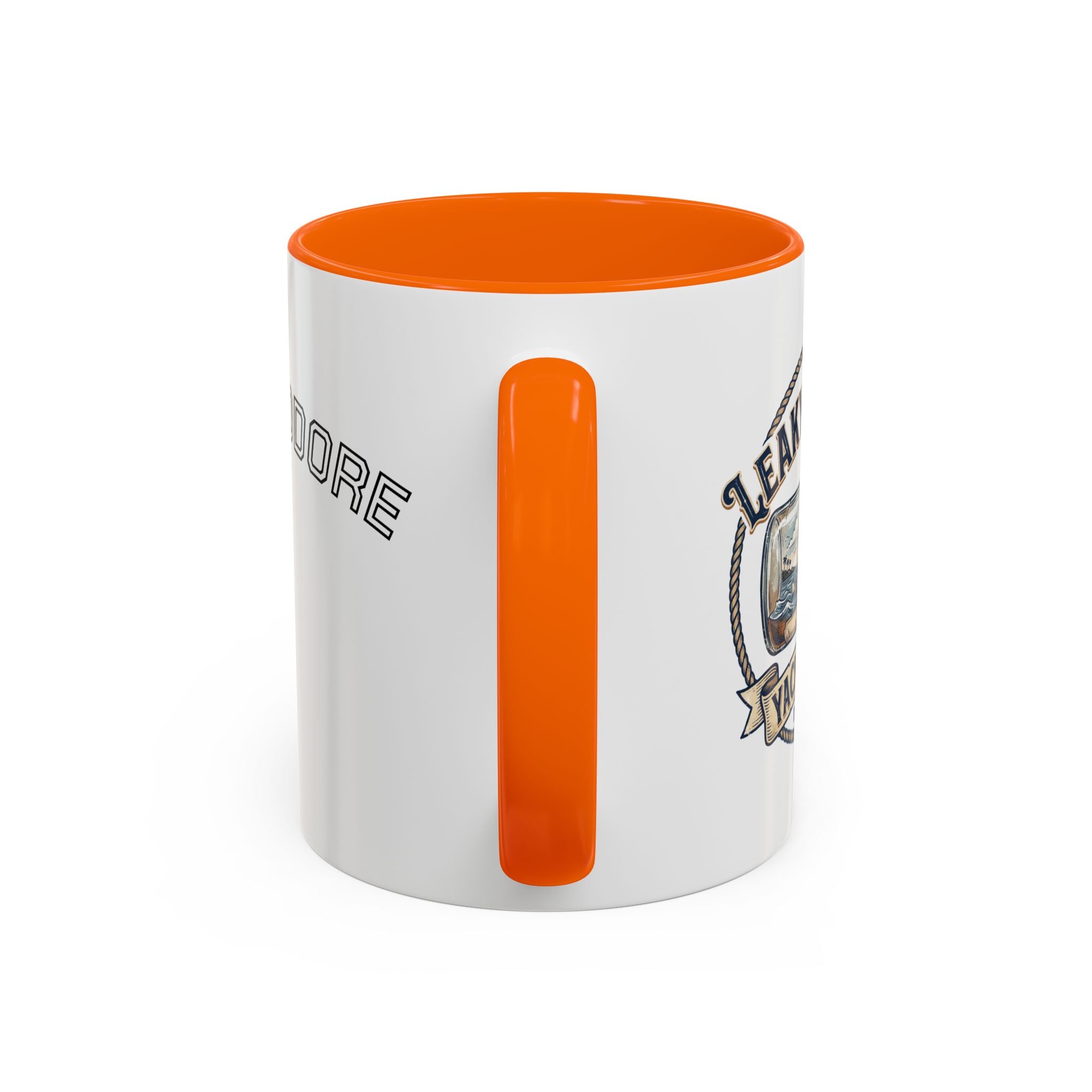 LBYC Commodore Coffee Mug — Nautical Vintage Ship Wheel Accent Mug