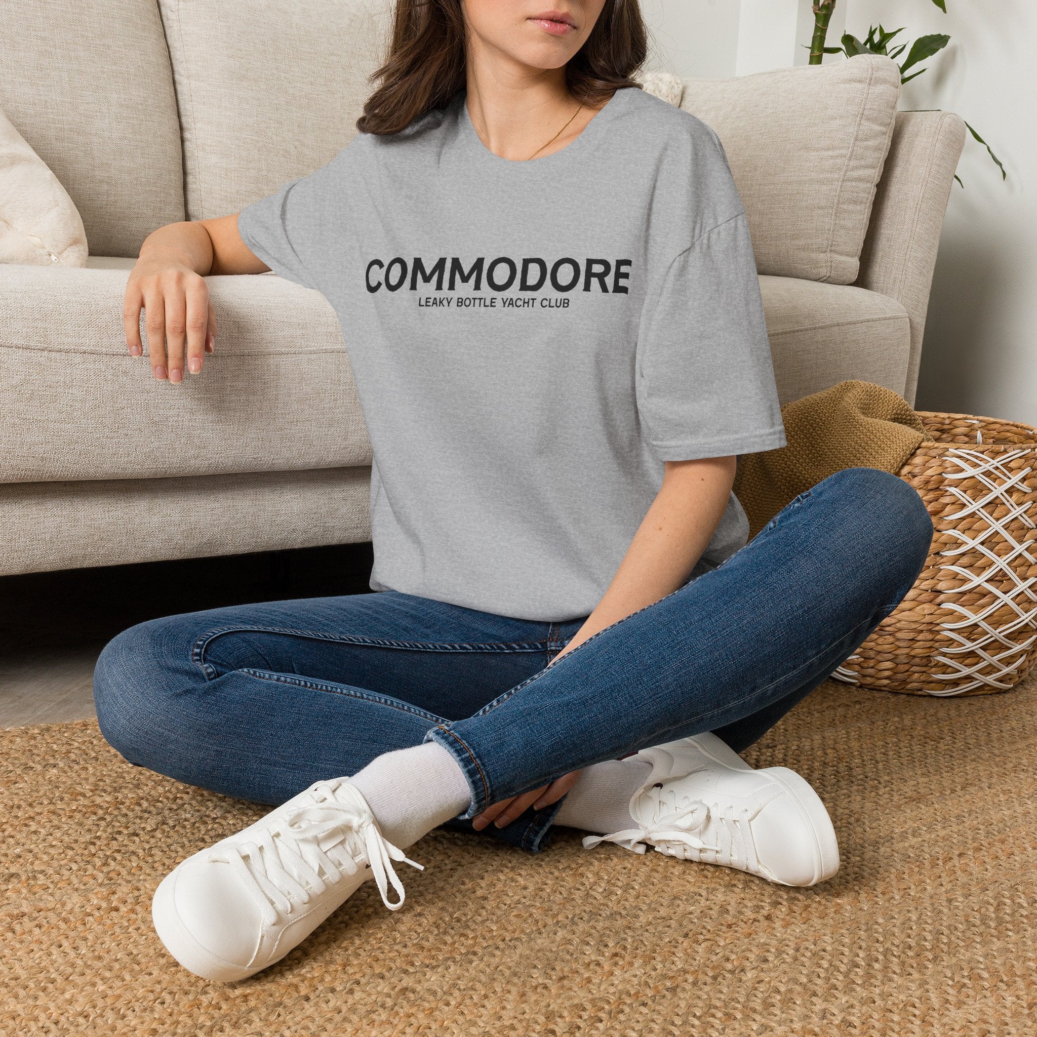 Commodore Yacht Club T-Shirt — "Leaky Bottle" Nautical Casual Tee