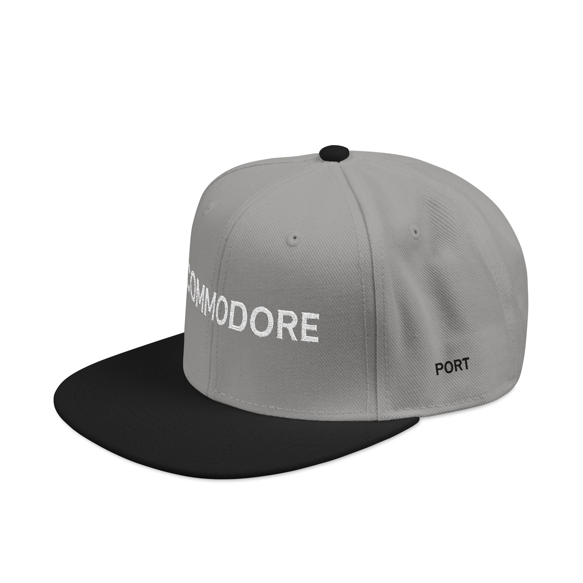'COMMODORE' Retro Logo Cap - Embroidered Snapback Hat