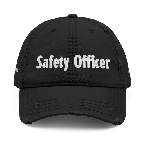 'Safety Officer' Dad Hat – Leaky Bottle Yacht Club Distressed Embroidered Cap
