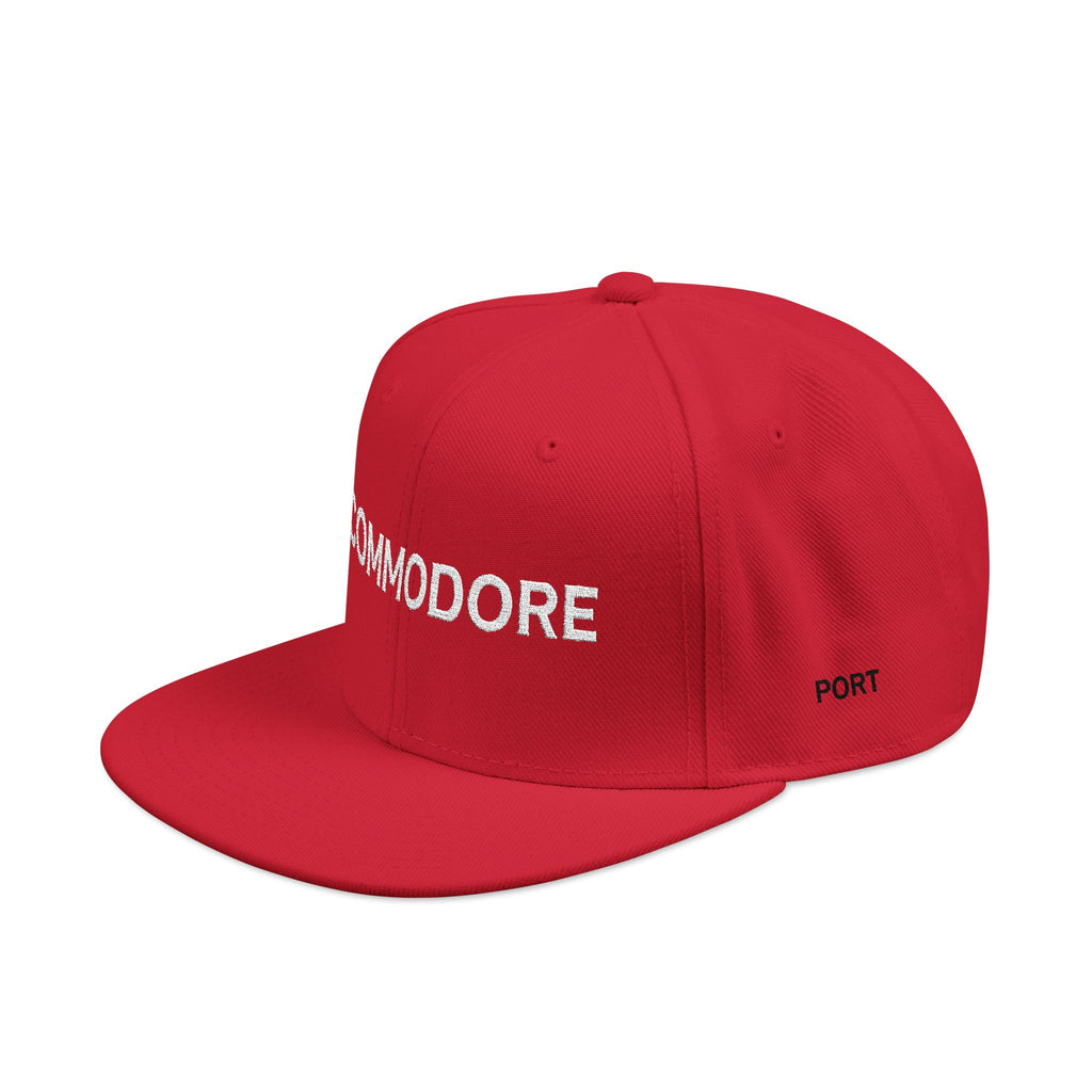 'COMMODORE' Retro Logo Cap - Embroidered Snapback Hat