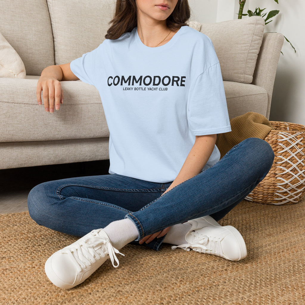 Commodore Yacht Club T-Shirt — "Leaky Bottle" Nautical Casual Tee