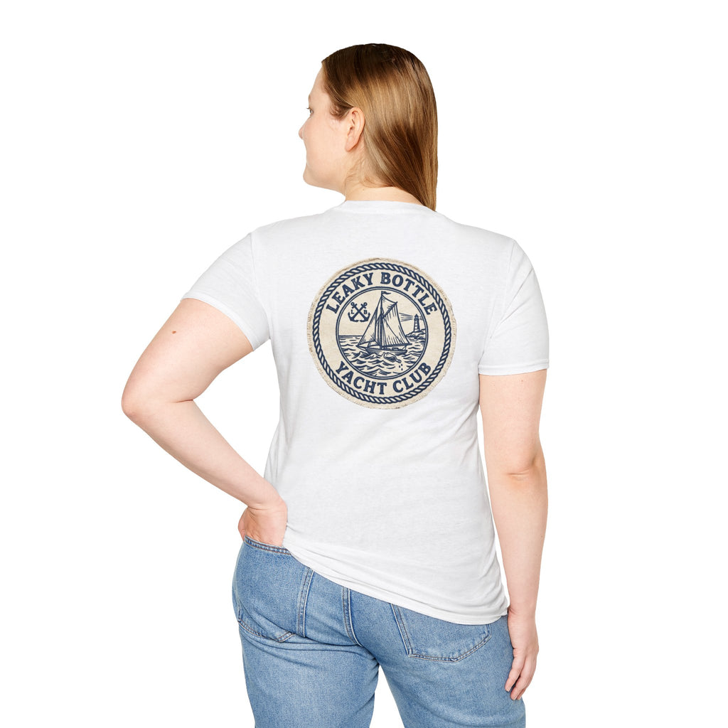 Leaky Bottle Yacht Club Classic Logo Unisex Softstyle T-Shirt