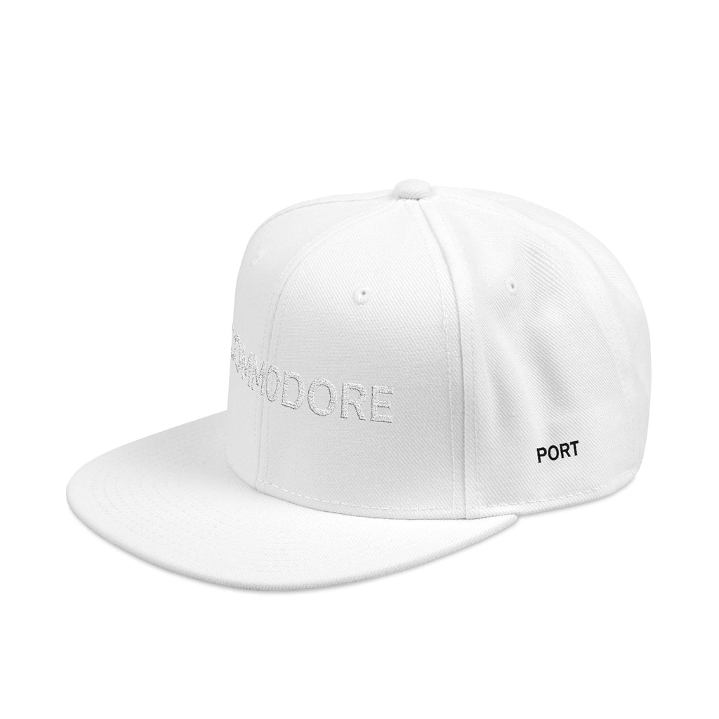 'COMMODORE' Retro Logo Cap - Embroidered Snapback Hat