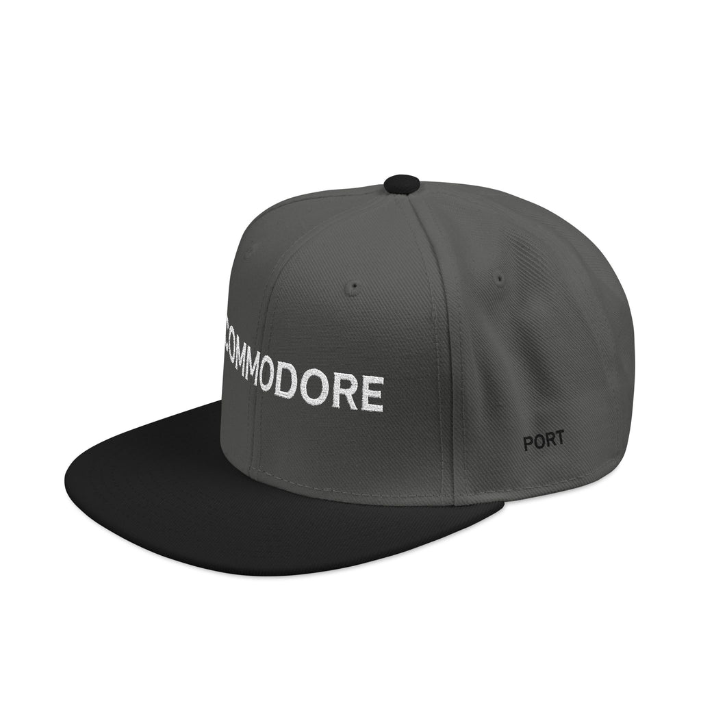 'COMMODORE' Retro Logo Cap - Embroidered Snapback Hat