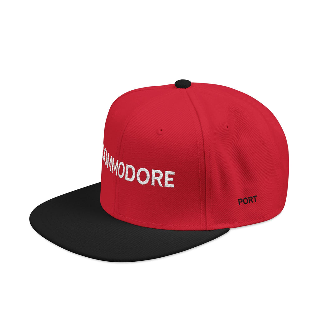 'COMMODORE' Retro Logo Cap - Embroidered Snapback Hat