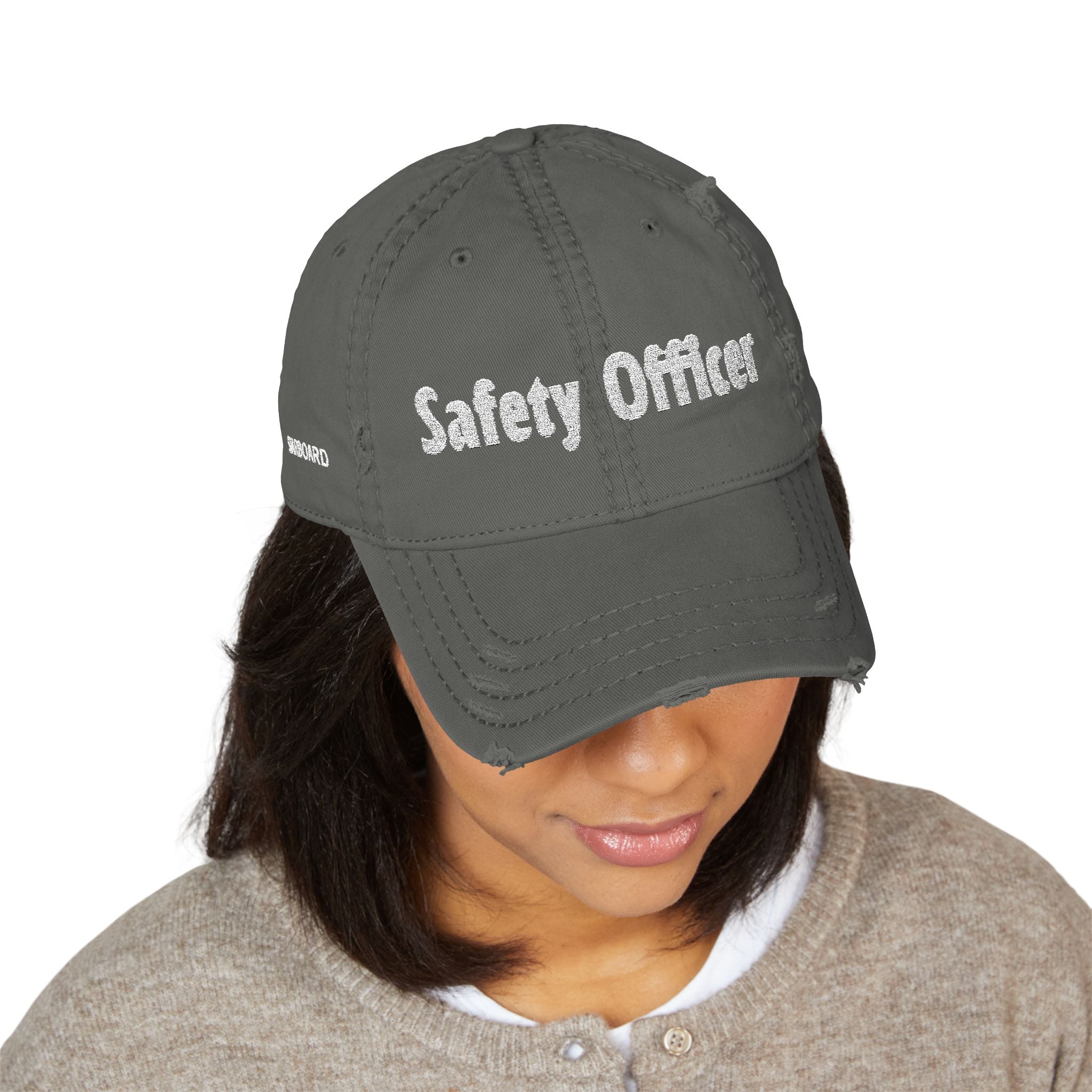 'Safety Officer' Dad Hat – Leaky Bottle Yacht Club Distressed Embroidered Cap
