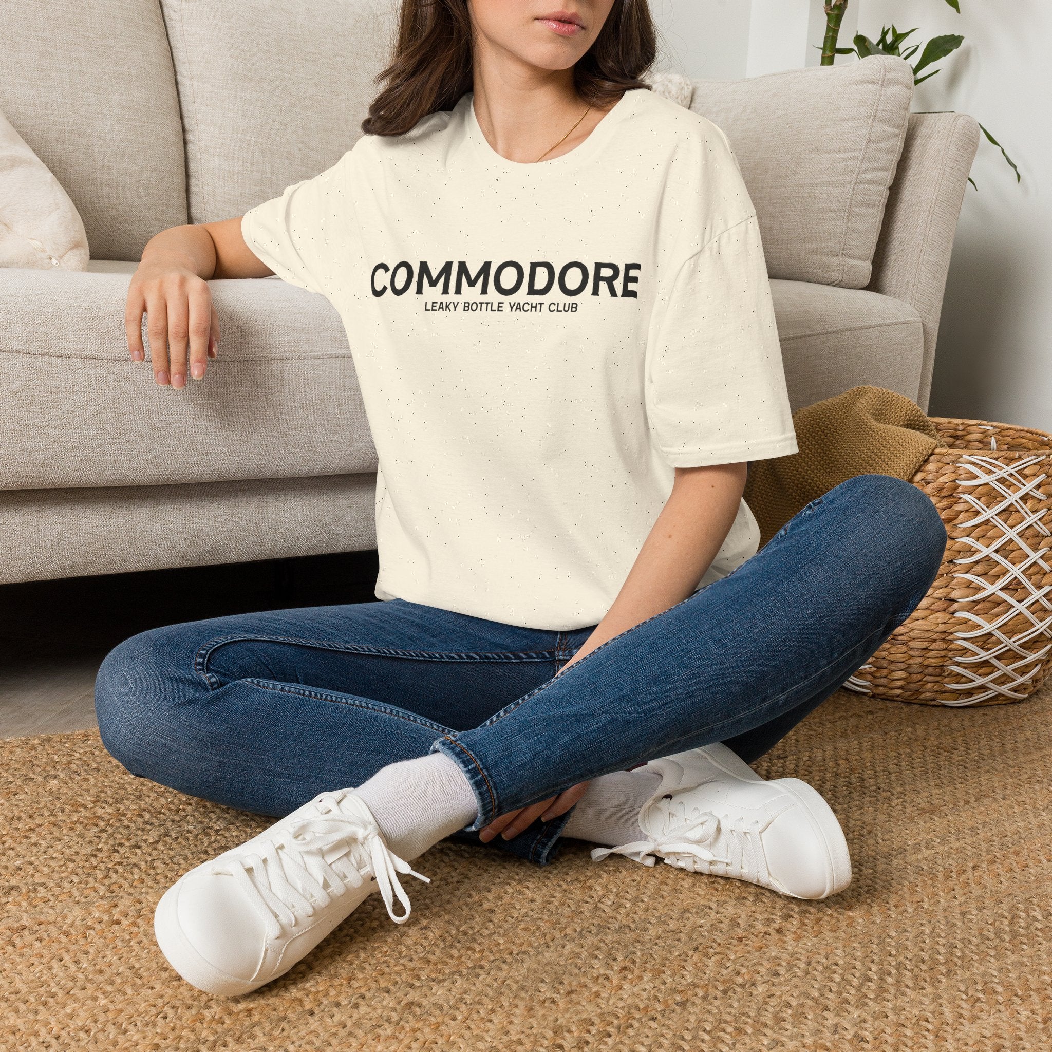 Commodore Yacht Club T-Shirt — "Leaky Bottle" Nautical Casual Tee