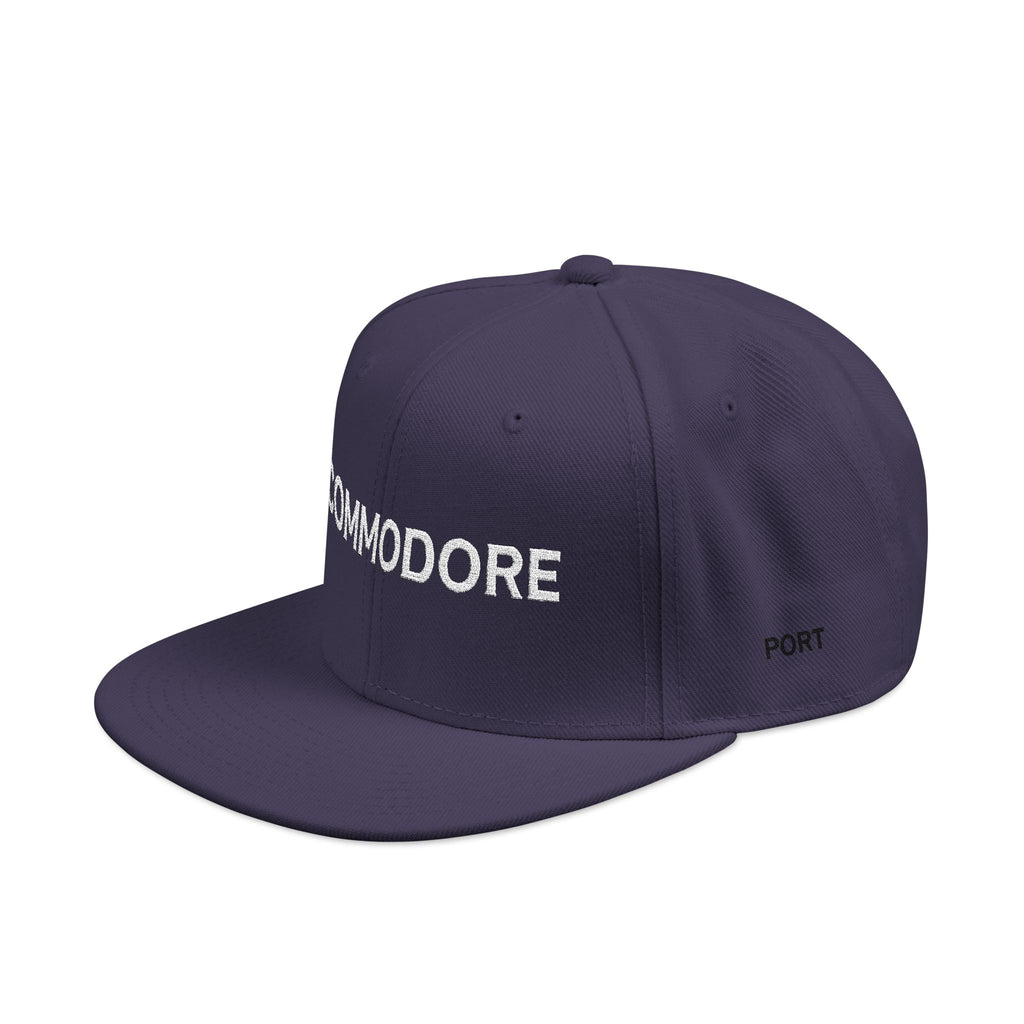 'COMMODORE' Retro Logo Cap - Embroidered Snapback Hat