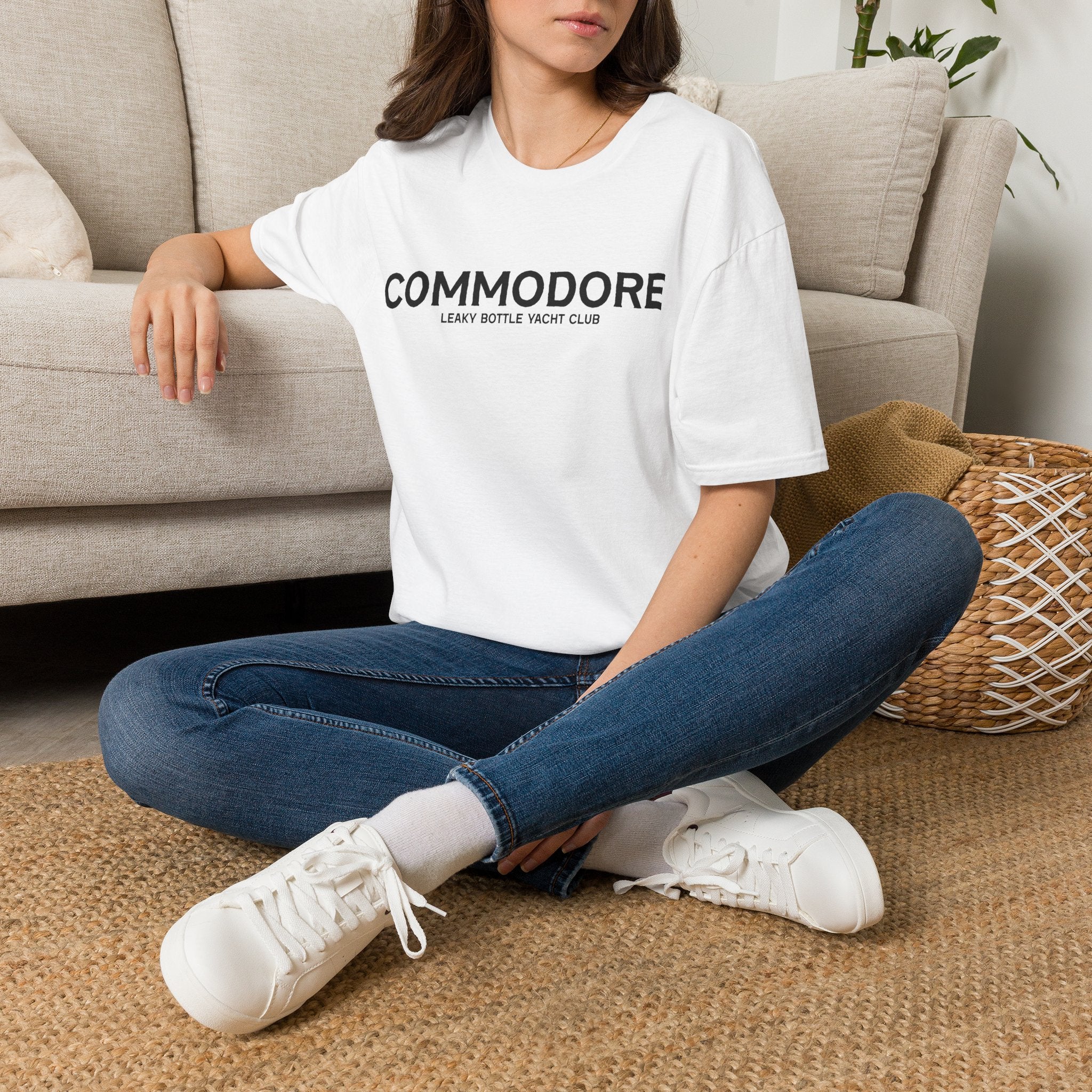Commodore Yacht Club T-Shirt — "Leaky Bottle" Nautical Casual Tee