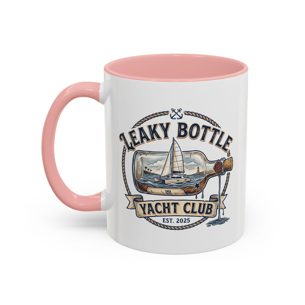 LBYC Commodore Coffee Mug — Nautical Vintage Ship Wheel Accent Mug