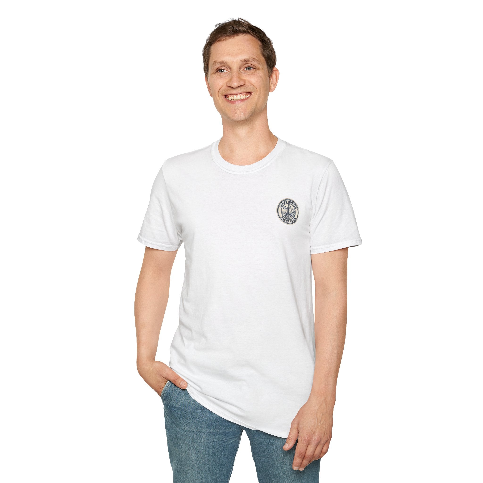 Leaky Bottle Yacht Club Classic Logo Unisex Softstyle T-Shirt