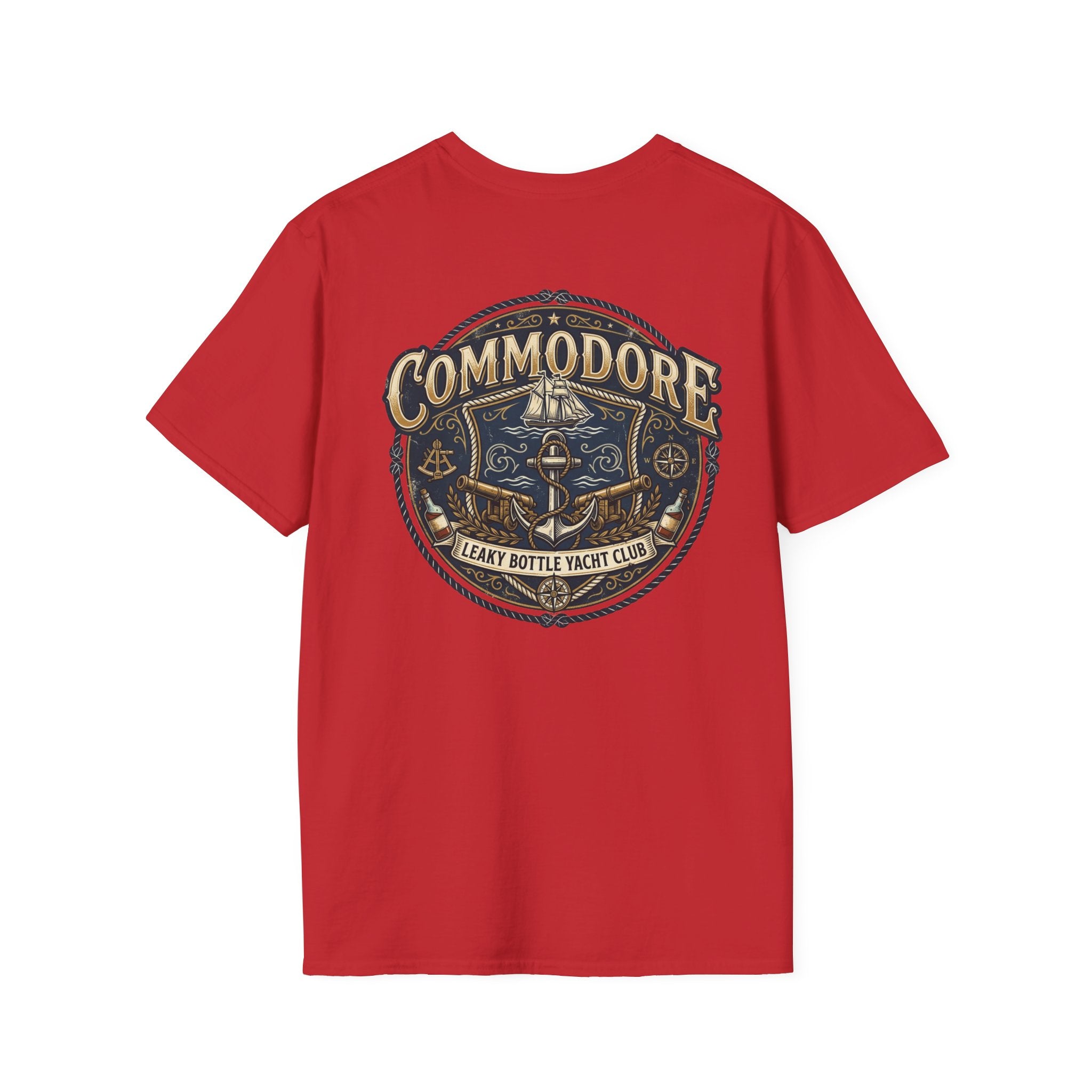 Commodore Yacht Club T-Shirt — Leaky Bottle Yacht Club Vintage Nautical Shirt