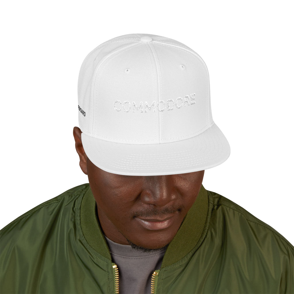 'COMMODORE' Retro Logo Cap - Embroidered Snapback Hat