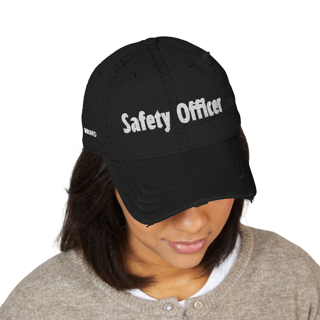 'Safety Officer' Dad Hat – Leaky Bottle Yacht Club Distressed Embroidered Cap
