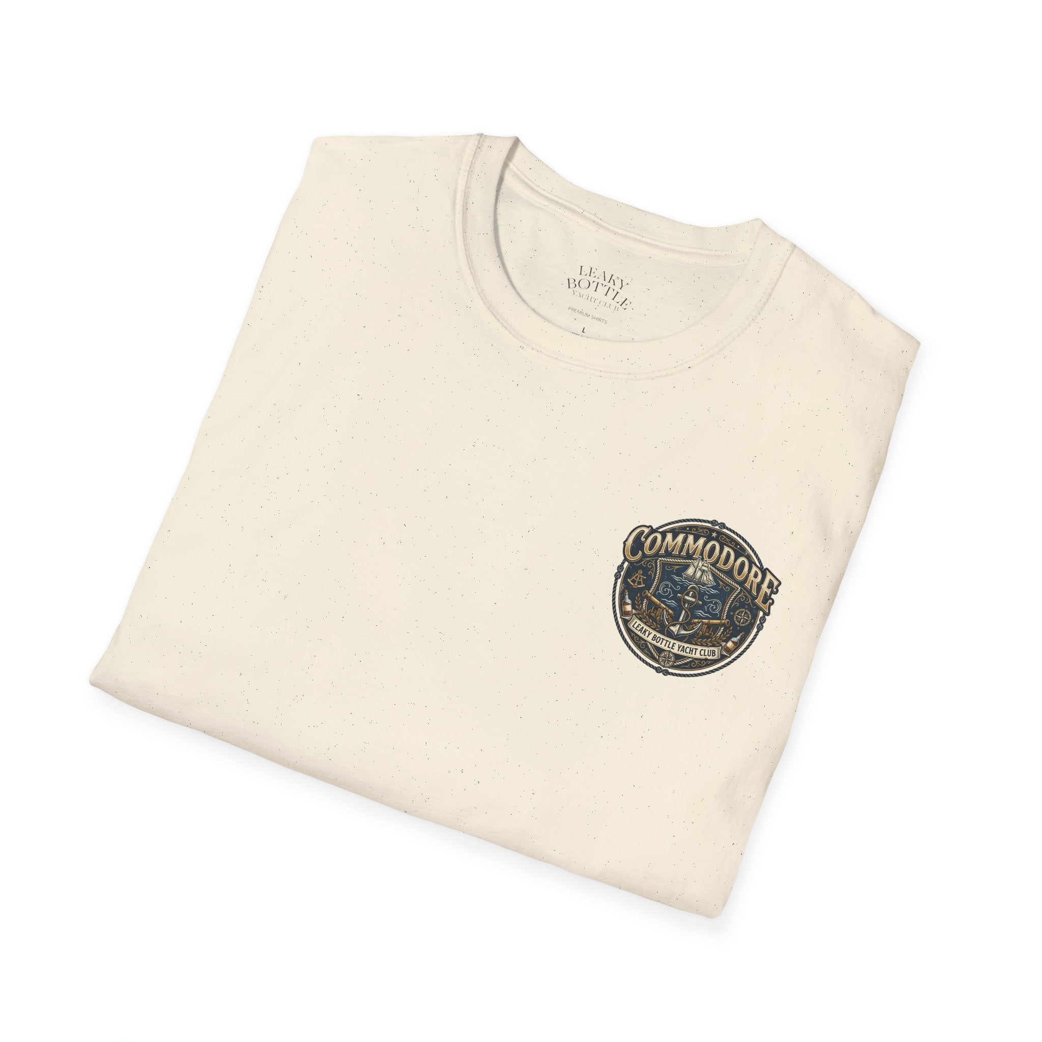 Commodore Yacht Club T-Shirt — Leaky Bottle Yacht Club Vintage Nautical Shirt