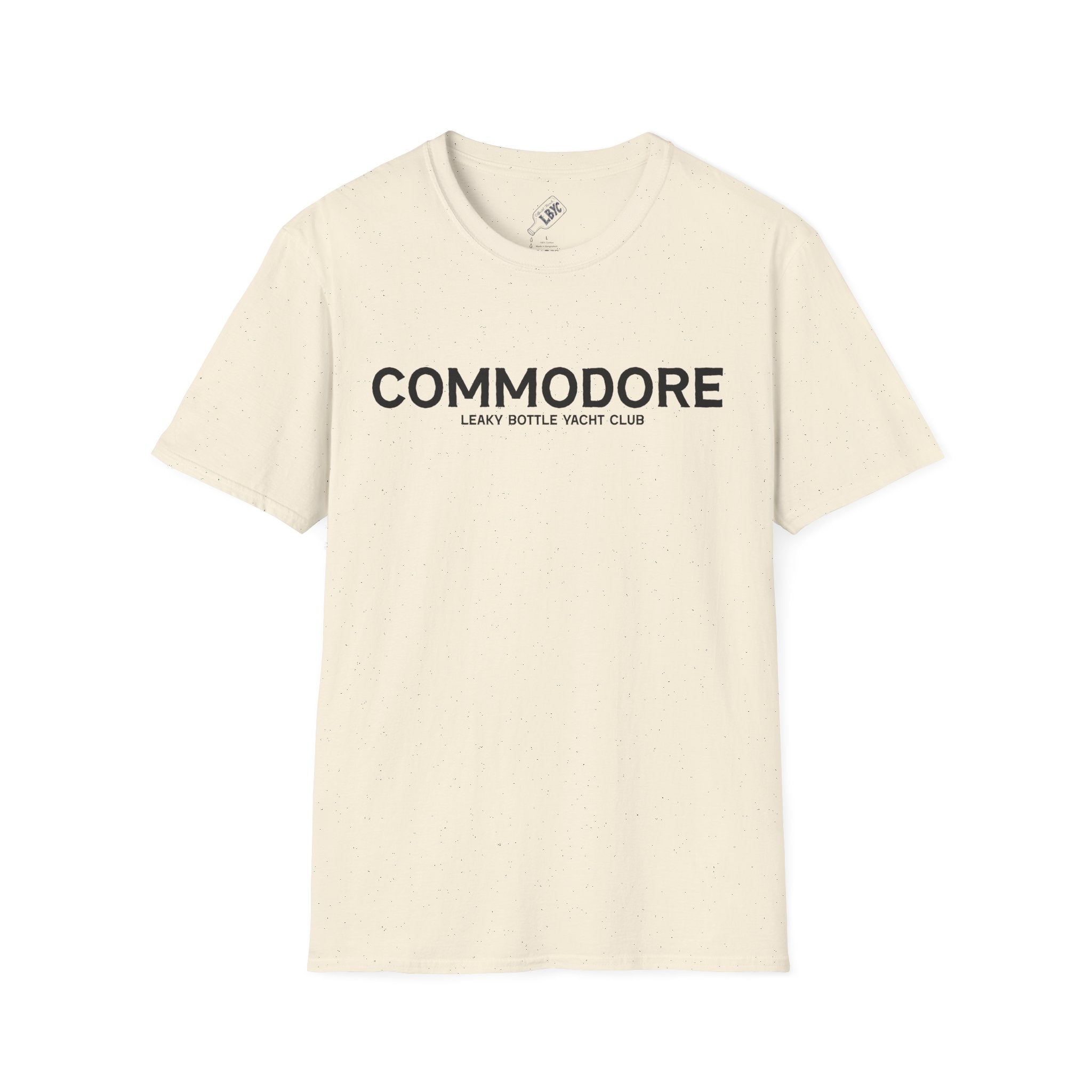 Commodore Yacht Club T-Shirt — "Leaky Bottle" Nautical Casual Tee