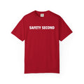 SAFETY SECOND T-shirt | Bold White Text Tee, Casual Statement Shirt