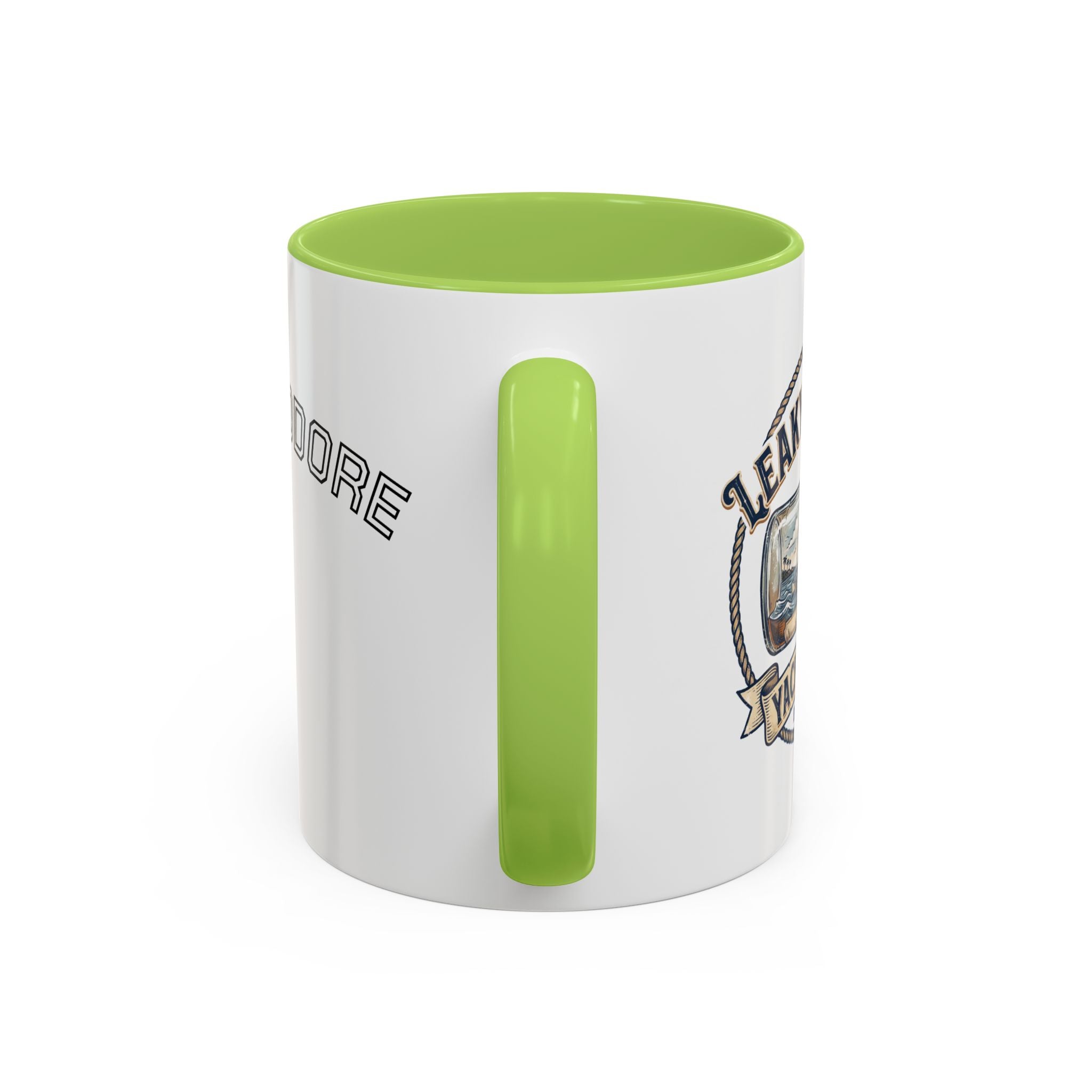 LBYC Commodore Coffee Mug — Nautical Vintage Ship Wheel Accent Mug