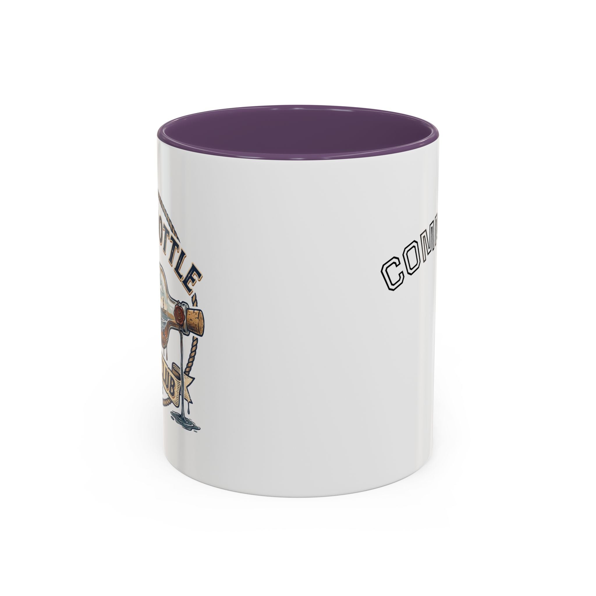 LBYC Commodore Coffee Mug — Nautical Vintage Ship Wheel Accent Mug