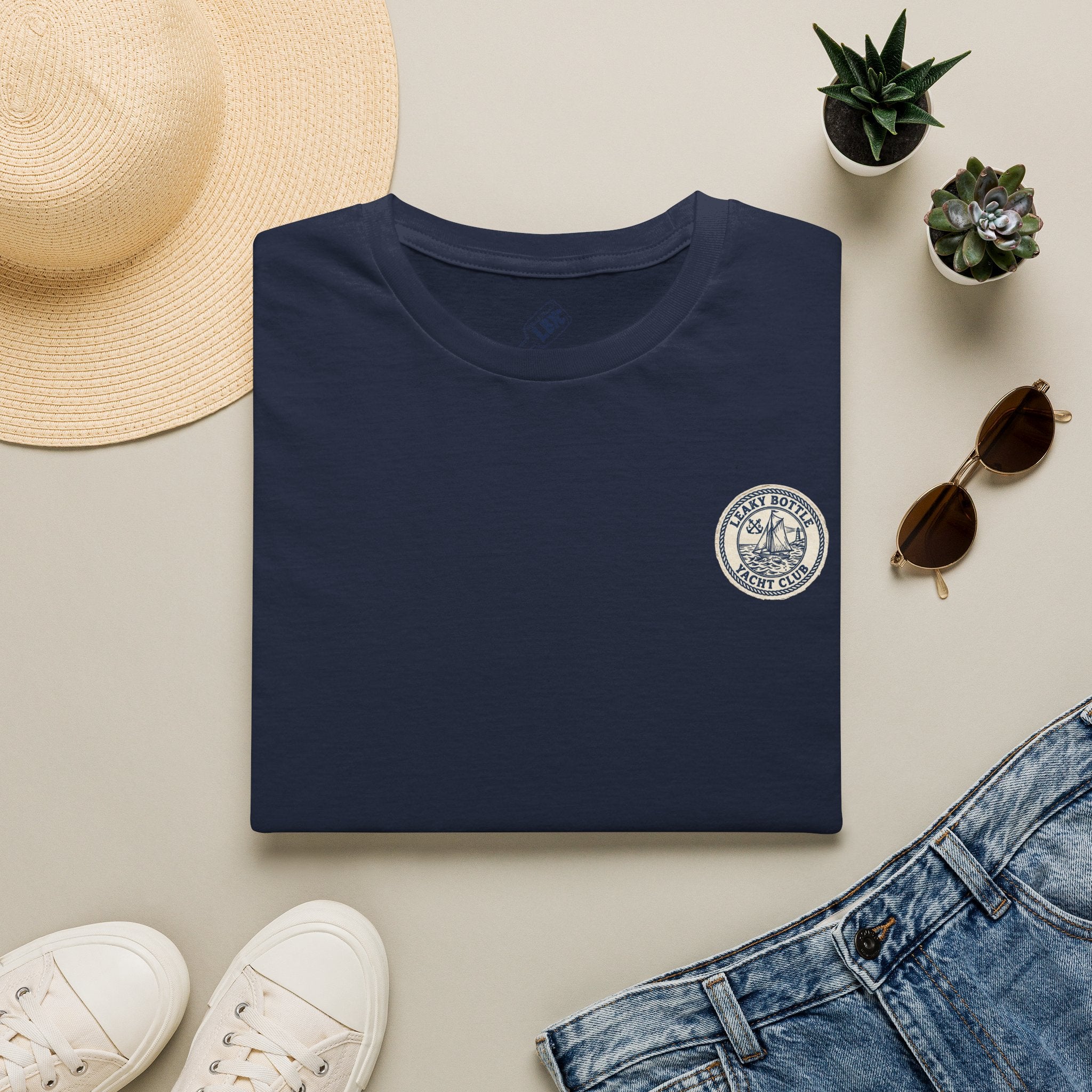 Leaky Bottle Yacht Club Classic Logo Unisex Softstyle T-Shirt