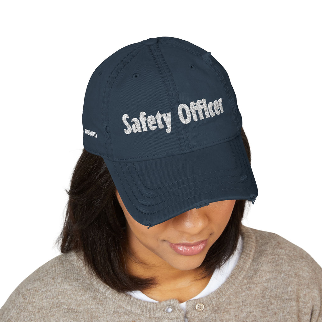 'Safety Officer' Dad Hat – Leaky Bottle Yacht Club Distressed Embroidered Cap