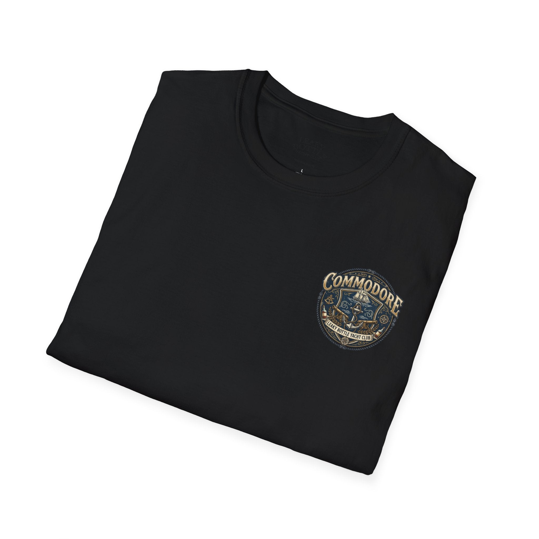 Commodore Yacht Club T-Shirt — Leaky Bottle Yacht Club Vintage Nautical Shirt