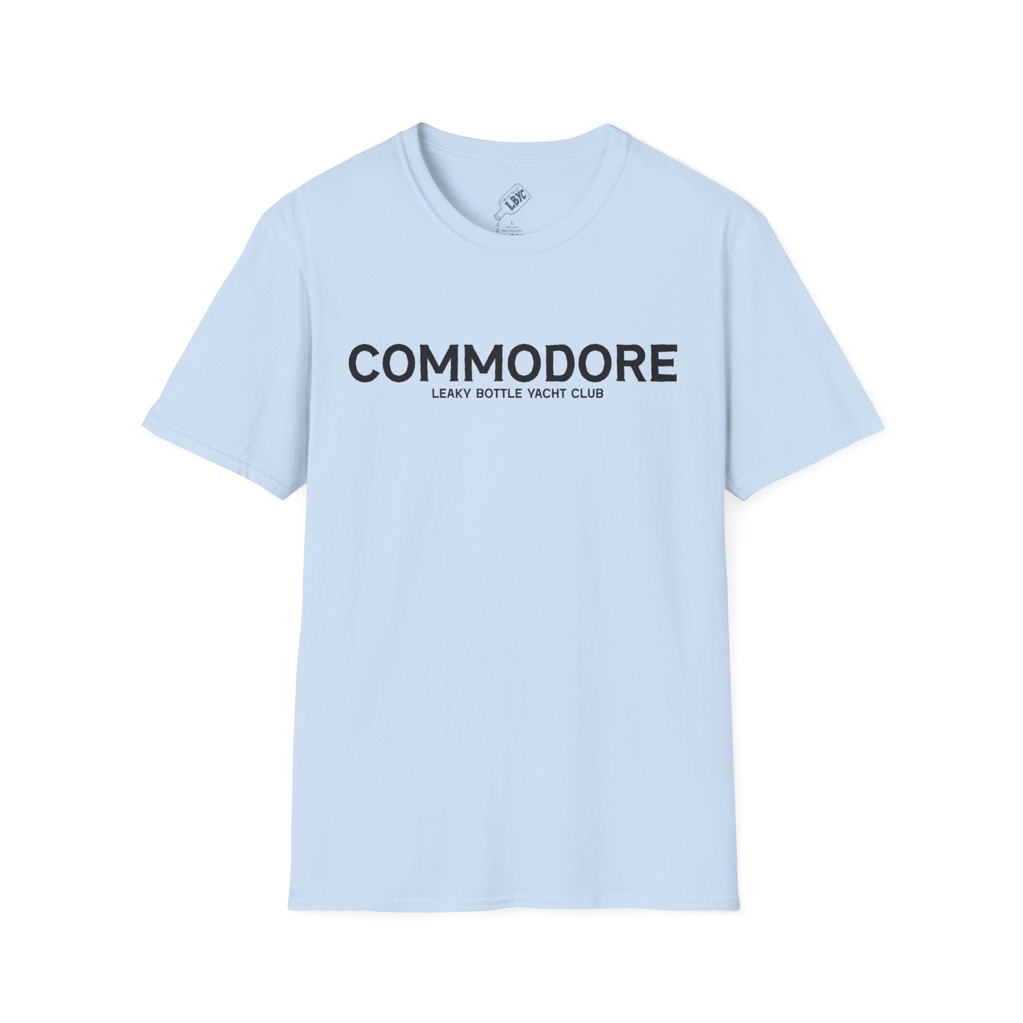 Commodore Yacht Club T-Shirt — "Leaky Bottle" Nautical Casual Tee