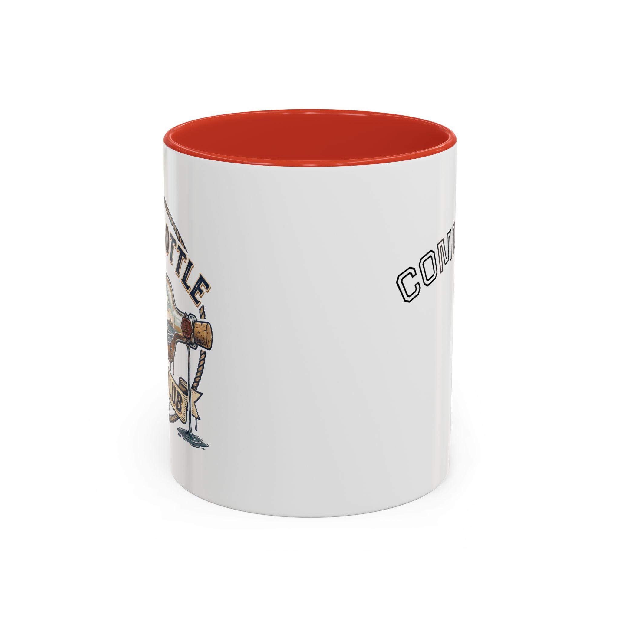LBYC Commodore Coffee Mug — Nautical Vintage Ship Wheel Accent Mug