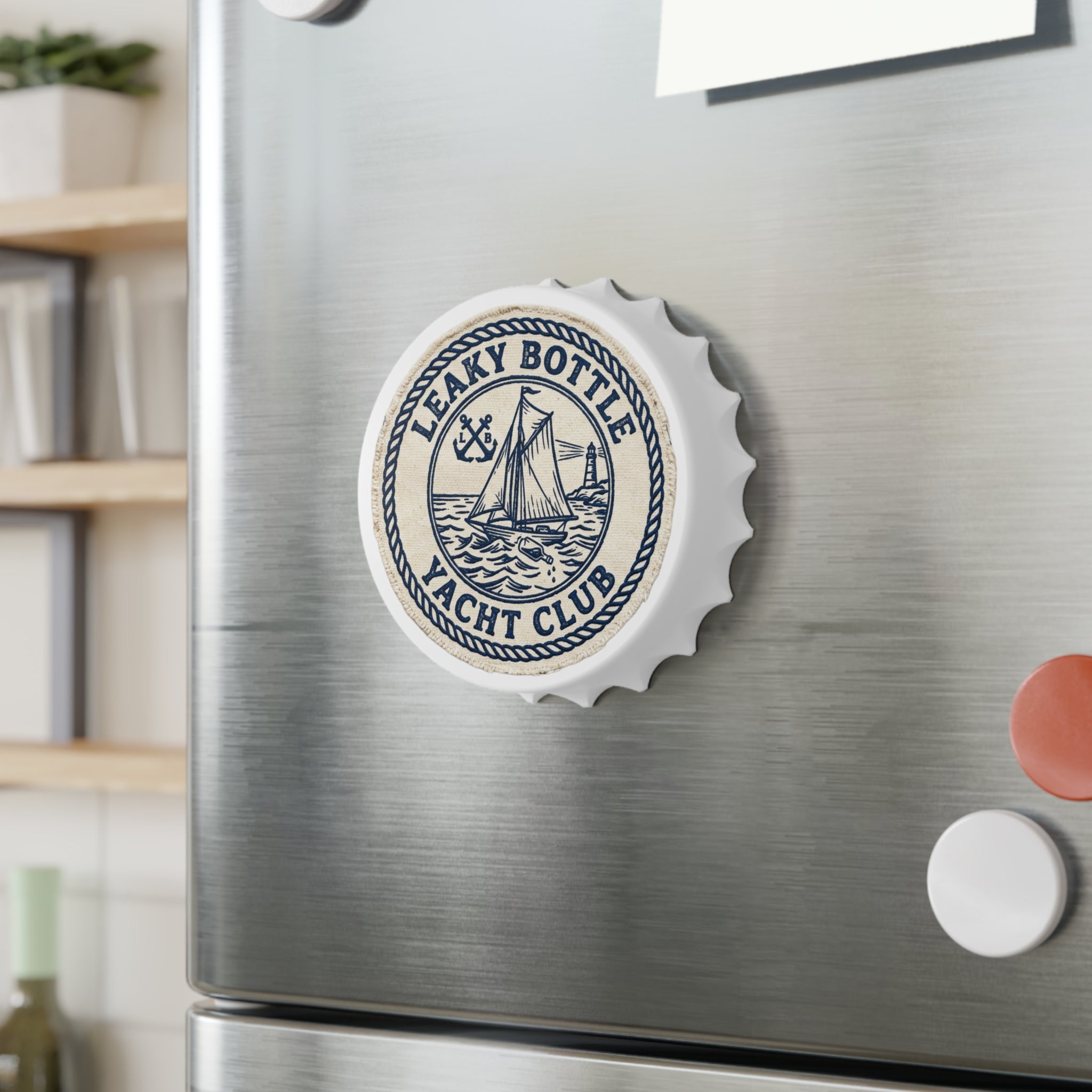 Leaky Bottle Yacht Club Bottle Opener | Nautical Sailboat Design