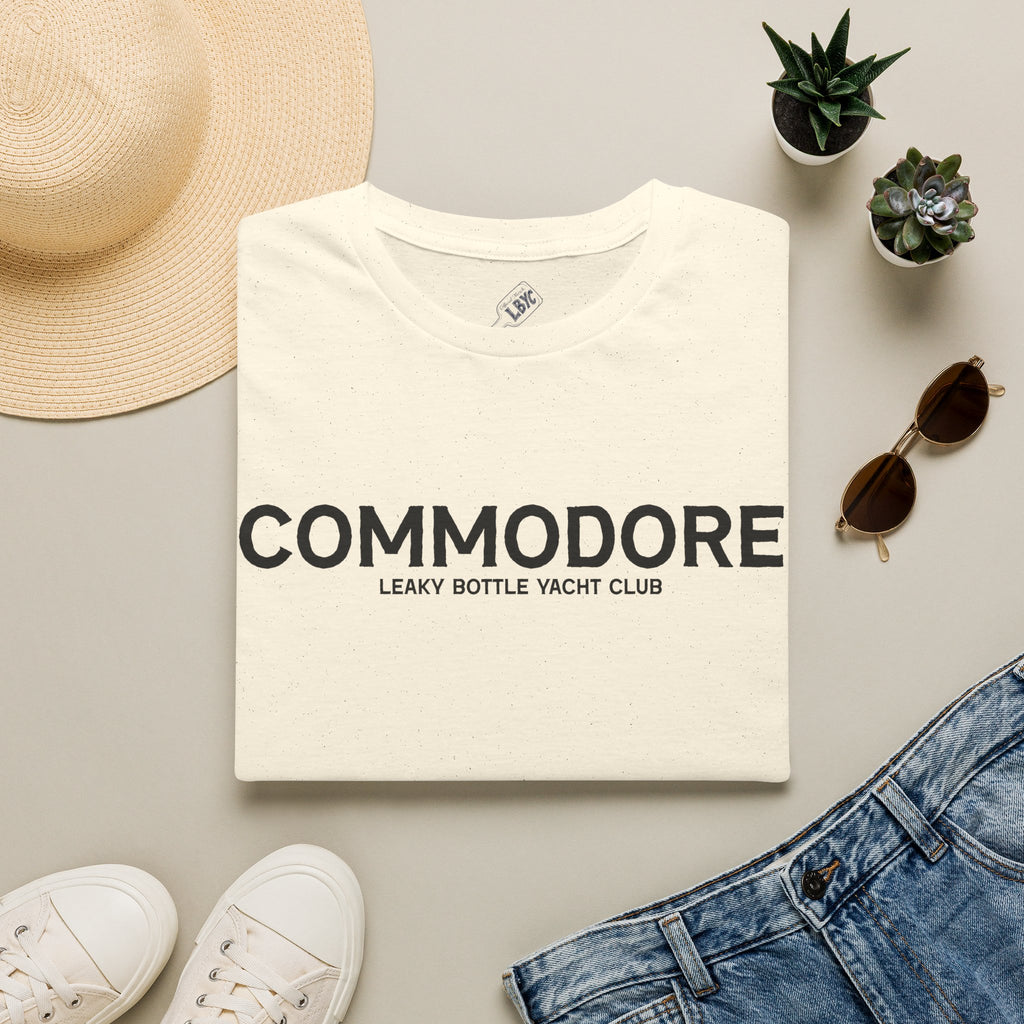 Commodore Yacht Club T-Shirt — "Leaky Bottle" Nautical Casual Tee