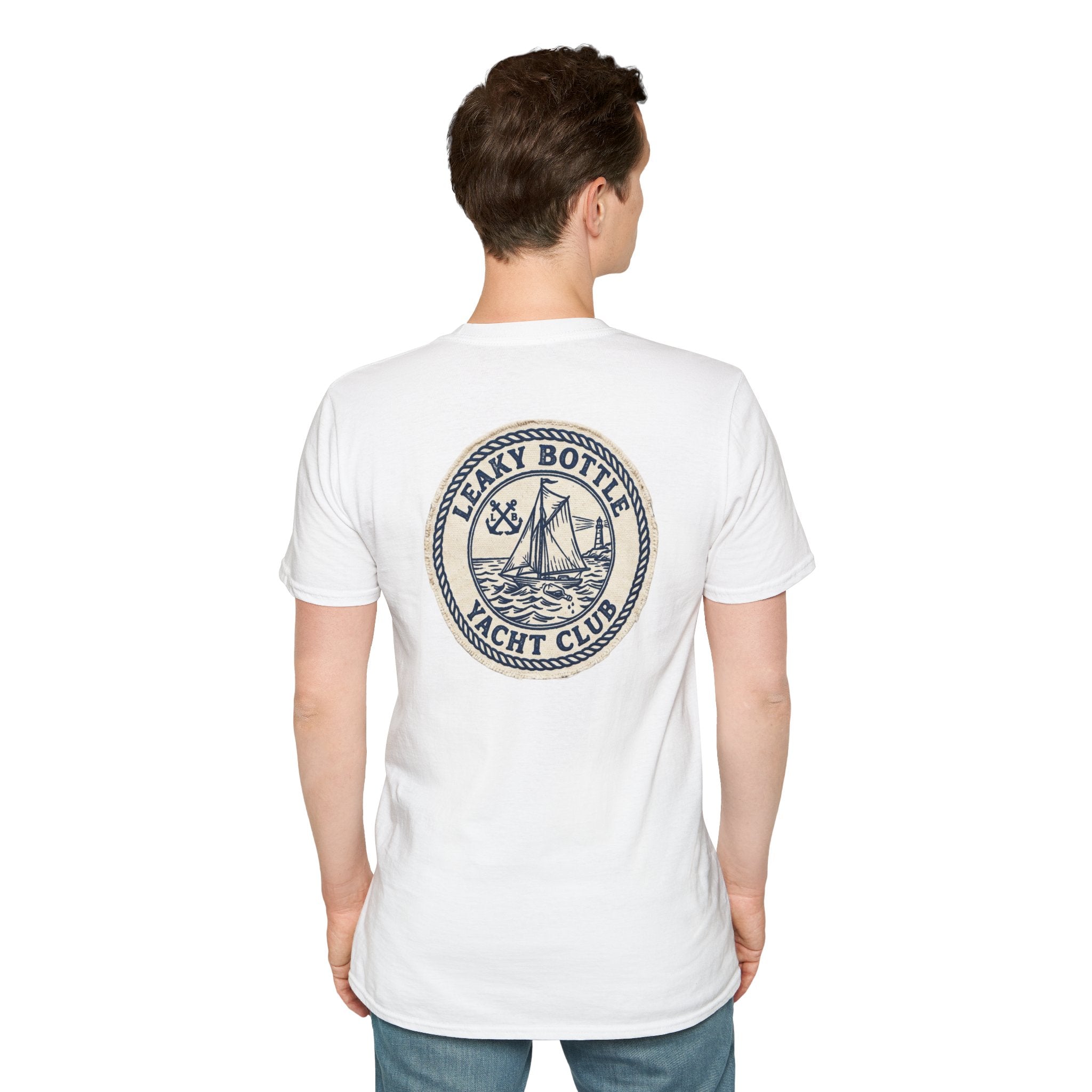 Leaky Bottle Yacht Club Classic Logo Unisex Softstyle T-Shirt