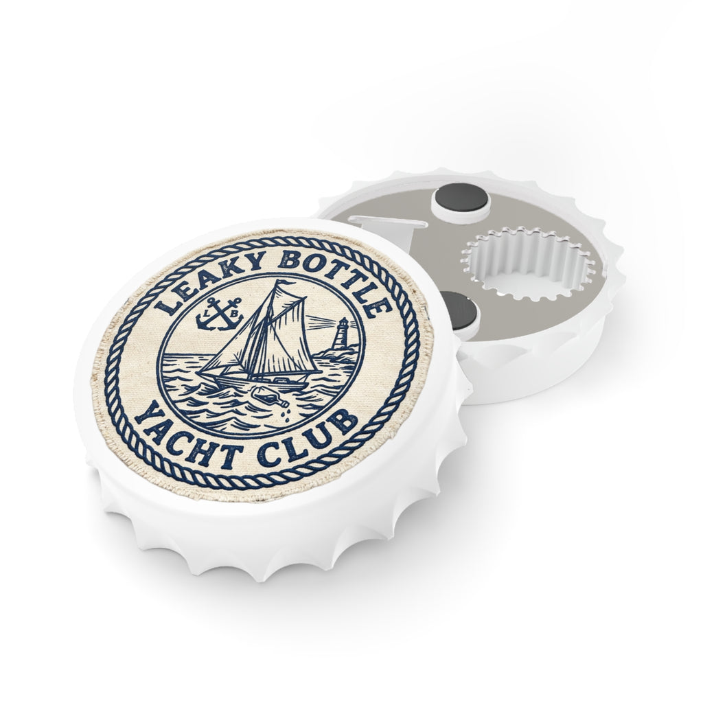 Leaky Bottle Yacht Club Bottle Opener | Nautical Sailboat Design