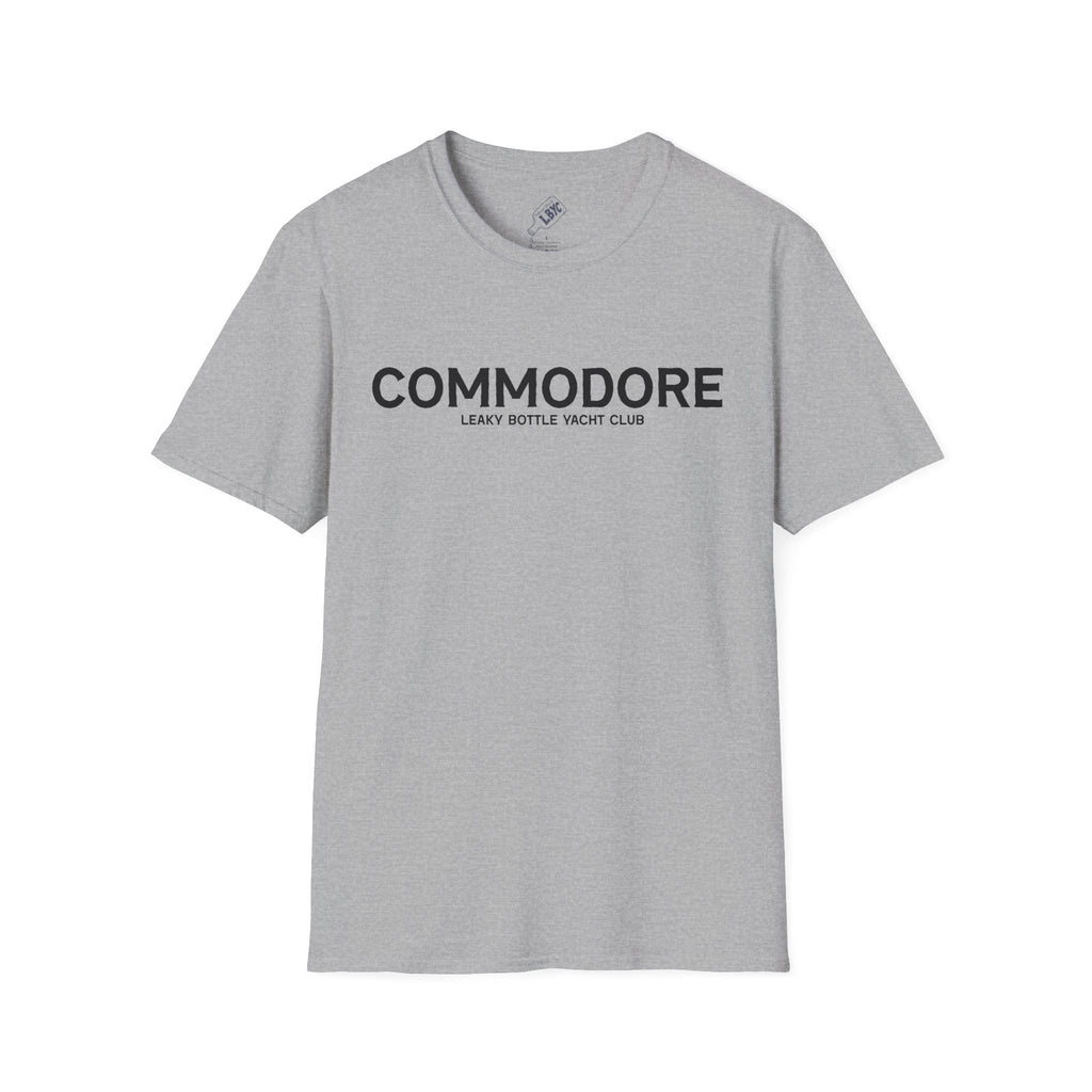 Commodore Yacht Club T-Shirt — "Leaky Bottle" Nautical Casual Tee