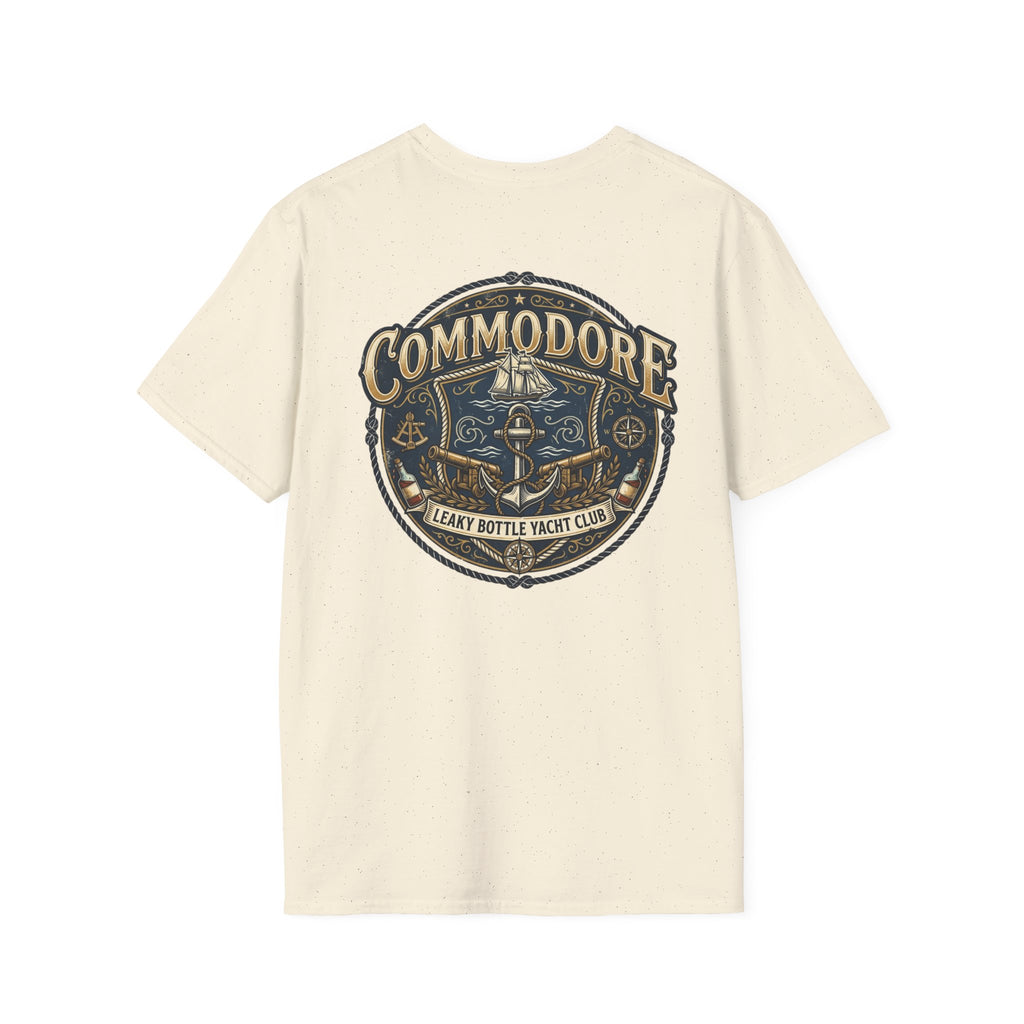 Commodore Yacht Club T-Shirt — Leaky Bottle Yacht Club Vintage Nautical Shirt