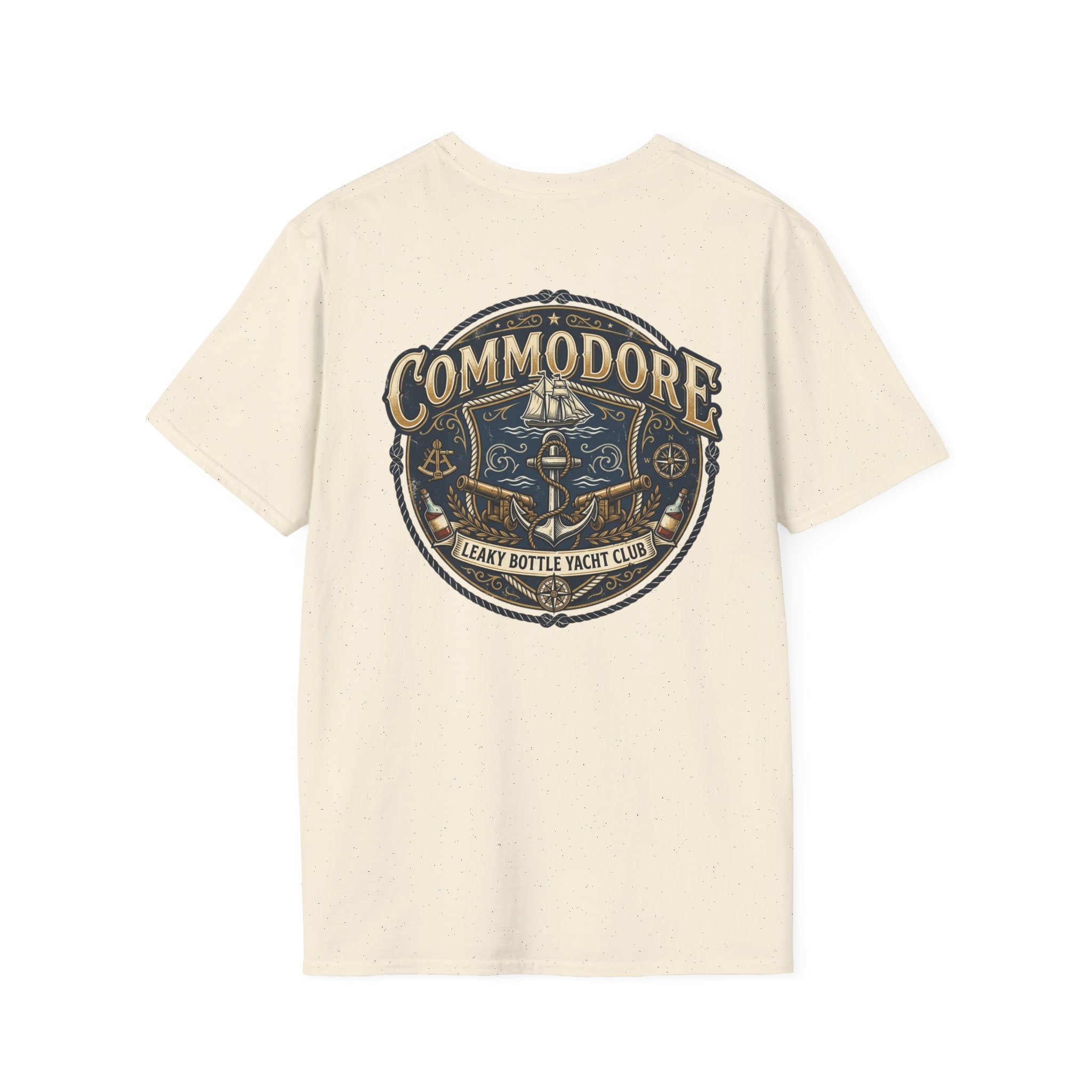 Commodore Yacht Club T-Shirt — Leaky Bottle Yacht Club Vintage Nautical Shirt