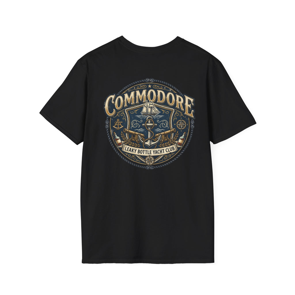 Commodore Yacht Club T-Shirt — Leaky Bottle Yacht Club Vintage Nautical Shirt