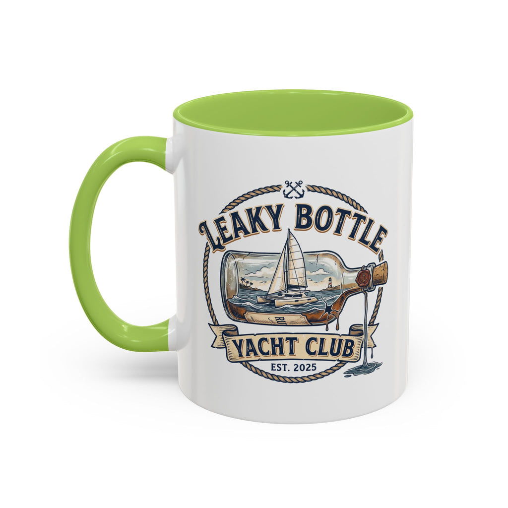 LBYC Commodore Coffee Mug — Nautical Vintage Ship Wheel Accent Mug